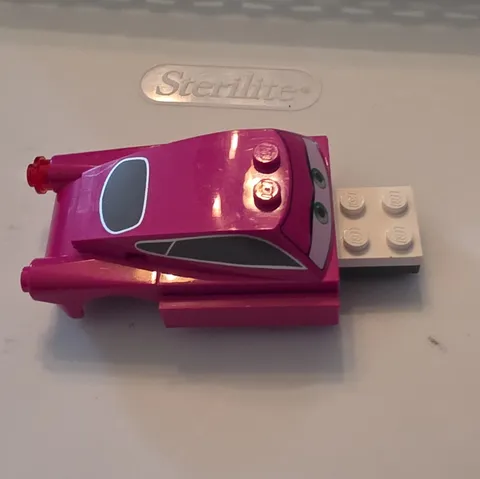 LEGO Cars Pink Vehicle Build w/ Printed Eyes & Windshield Pieces