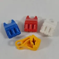 LEGO Hero Factory BLUE WHITE ORANGE RED Fingers Fist w/ Axle Hole Part Lot 64251