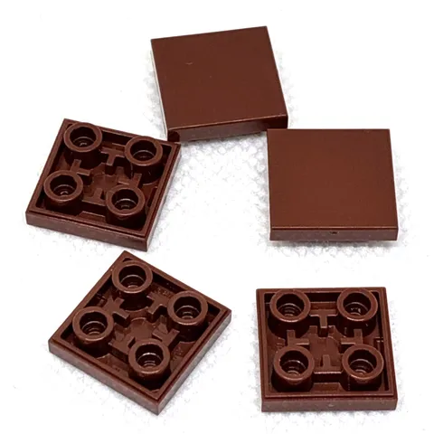 LEGO Parts - Reddish Brown Tile, Modified 2 x 2 Inverted - No 11203 - QTY 5