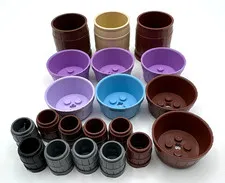 LEGO bulk lot of 20 big small half barrels brown purple blue tan pirate western