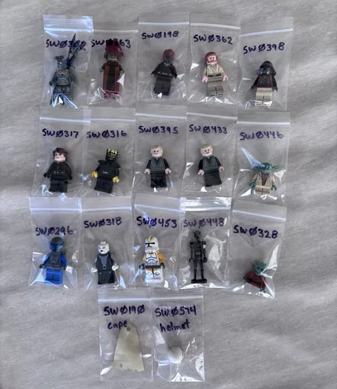 Lego Star Wars Minifig Lot, Luke, Anakin, Yoda, Kenobi, Lando, Plo, Opress
