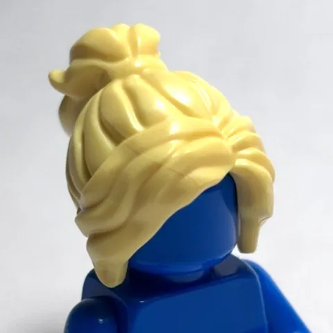 Lego - Minifigure Hair - Yellow Blonde, Ponytail, Wavy, Bangs