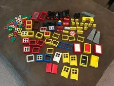 Lego Vintage Lot of Windows Doors Blocks & More
