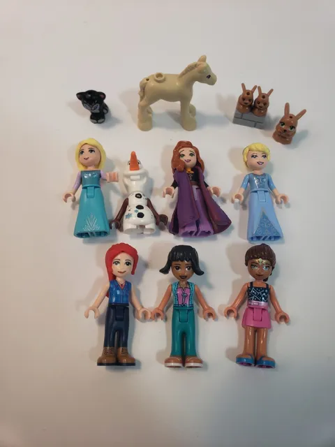 LEGO Disney Princess Friends Minifigures Elsa Anna Cinderella Olaf Animals