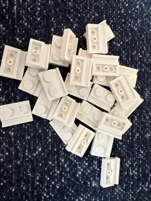 LEGO 32028 White Plate, Modified 1 x 2 with Door Rail 27 Pieces
