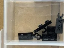 LEGO Parts - Black Plate 1 x 2 with Clip on End - No 78256 - QTY 5