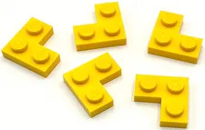 Lego 5 New Yellow Plates 2 x 2 Stud Corner Parts