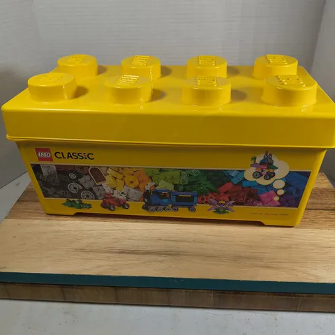 LEGO Storage Brick Container Yellow 8 Stud Hard Plastic LEGOS 6 inch lot of 3