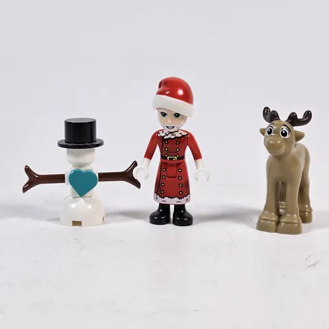 LEGO Friends Christmas Holiday Minifigure Lot: Santa, Snowman, Reindeer