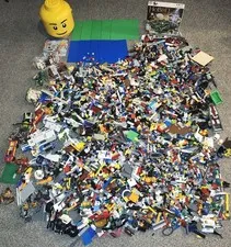 LEGO 40 lb Big Bulk Lot Collection Parts and Pieces City Star Wars Head Storage