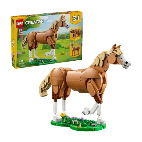 LEGO Creator 3 in 1 Beautiful Horse 31166 Building Toy Set 685 Pieces New