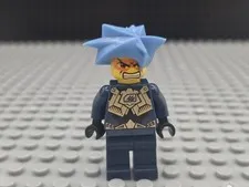 LEGO Exo Force Hikaru blue spiky hair gold armor minifigure 8103 3885