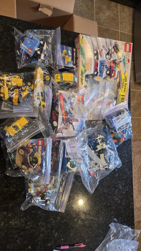 Lot Of Vintage Assembled Lego Sets Sold As Lot