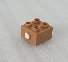 Lego Duplo Brick 2x2 Sound Brick with White Button and Animal Bird's Sounds