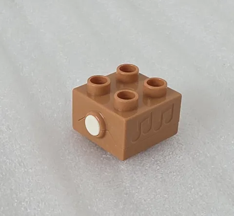 Lego Duplo Brick 2x2 Sound Brick with White Button and Animal Bird's Sounds