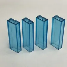 Lego 46212 Transparent Blue Replacement Parts Pieces Lot of 4