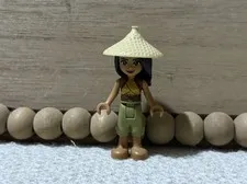 LEGO Disney Raya Mini-Doll Figure w/ Tan Conical Hat – Raya and the Last Dragon