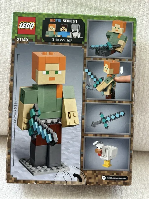 LEGO Minecraft Alex BigFig with Chicken (21149) RETIRED - FACTORY SEALED