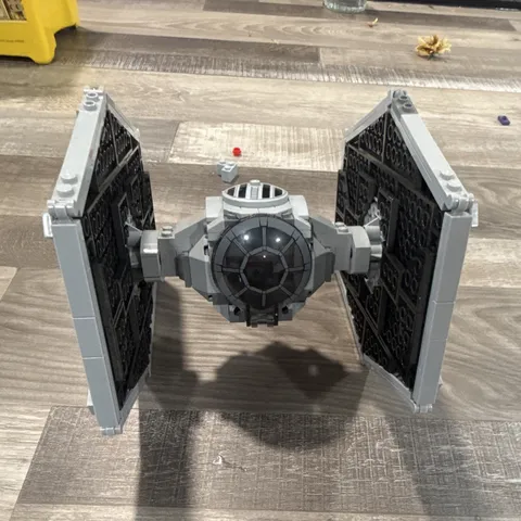 LEGO Star Wars TIE Fighter Ship Build / Assembled Model, Gray & Black