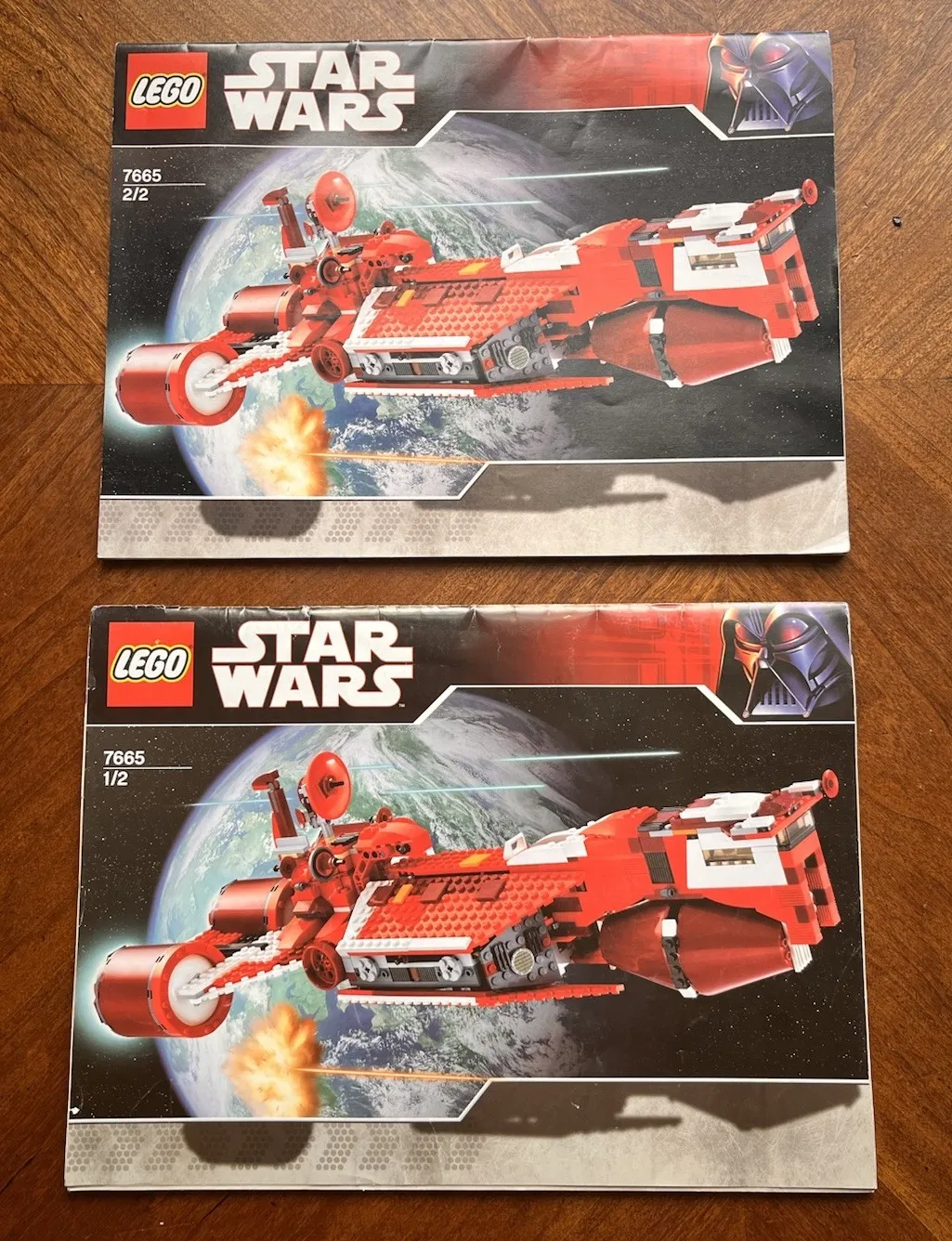 LEGO Star Wars 7665 Republic Cruiser Instructions Manuals 1 & 2 Complete Clean