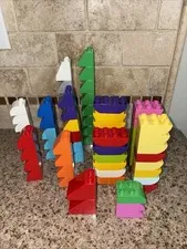 Lego DUPLO Lot of  Bricks Curve Slope Plates Part Piece mixed colors #E69