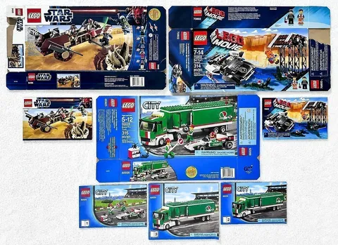 LEGO STAR WARS CITY THE LEGO MOVIE RETIRED BOX & MANUAL LOT 9496 60025 70802