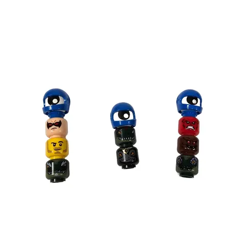 Lego Minifigure Heads 11 Minifig Heads Hwro Villain Reptile Racing Angry Happy