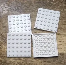 LEGO White Plate 6 X 6 QTY 4. Part No. 3958.