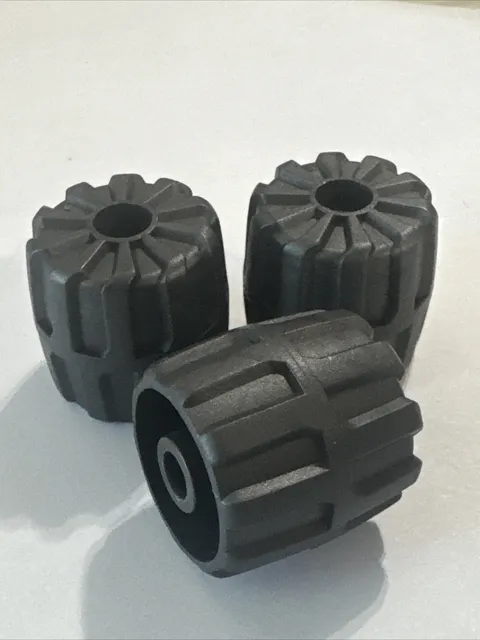 LEGO Parts 6118 Dark Gray/  Black (3 Pc) Wheel Hard Plastic Small 22mm x 24mm