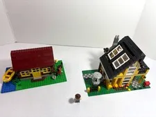 LEGO creative building: Beach House 4996 + Log Cabin 5766