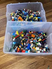 LEGO Bulk Lot Assorted Mixed Bricks Plates & Pieces Multicolor Plastic
