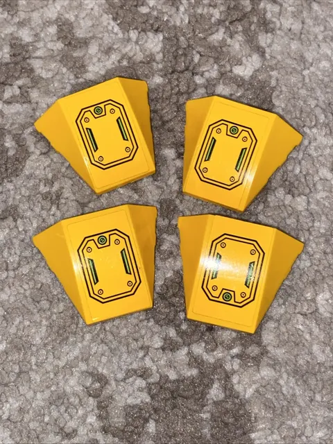 LEGO Spider Man 4x Wedge 4x3 Octagonal Hatch Pattern Sticker Lot