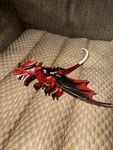 Lego dark Red black Dragon Fantasy Era Castle minifigure 7093 Skeleton Tower