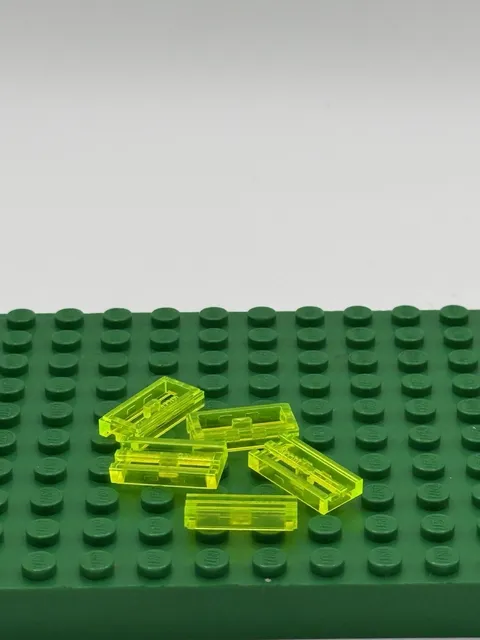 Lego Grill Grate Plates 1x2 Trans Neon Green Part #2412 Lot of 5 #2412b 1717