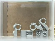 LEGO Parts - Light Bluish Gray Plate 1 x 2 Pin Hole on Bottom - No 18677 - QTY 5