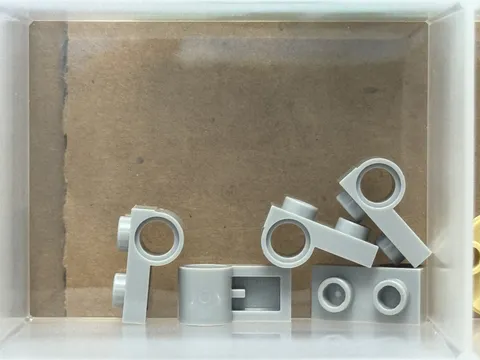 LEGO Parts - Light Bluish Gray Plate 1 x 2 Pin Hole on Bottom - No 18677 - QTY 5