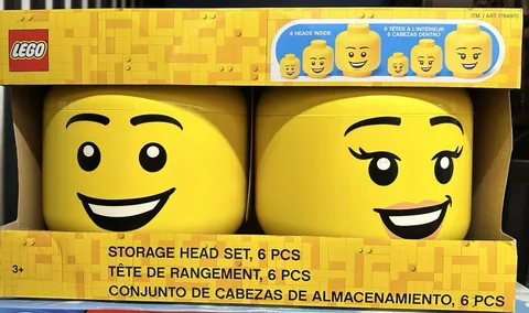 LEGO Storage Head Set, 6-Pieces NEW