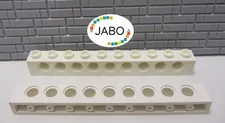 (J15/3/5) LEGO Technic 2 x 2730 Perforated Beam 1x10 White