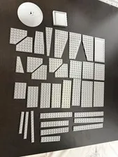 Gray Lego Base Plate & Wing Plates 6.5oz.