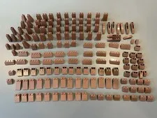 LEGO BROWN SLOPES INVERTED SLOPES ROOF TILES LOT OF 235 PIECES