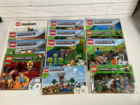 LEGO Minecraft Manuals Instructions Booklets Lot Of 12 (Just Books No Pieces)
