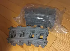 LEGO TRAIN TRACK DARK GRAY CURVES LOT 15 PC
