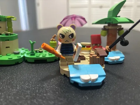 Lego Animal Crossing Lot - Island Boat Tour Marshal Squirrel & Julian Beach 