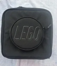 LEGO Soft Black Lunchbox with Handle, Zipper Closure, 2 Compartments