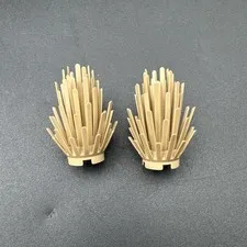2X LEGO Dark Tan Prickly Bush Plant Shrub 2x2x4 Part Lot 6064 52208 91941 Set
