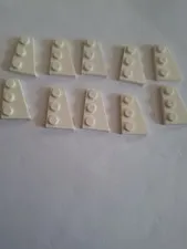 No 374.  10x Lego Wedge Plate 43722 Right 2x3 White 