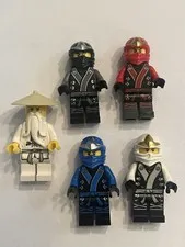 Lego Final Battle Lot Of Zane, Jay, Cole, Kai, And Wu. Ninjago Minifigure Lot