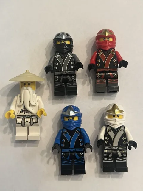 Lego Final Battle Lot Of Zane, Jay, Cole, Kai, And Wu. Ninjago Minifigure Lot