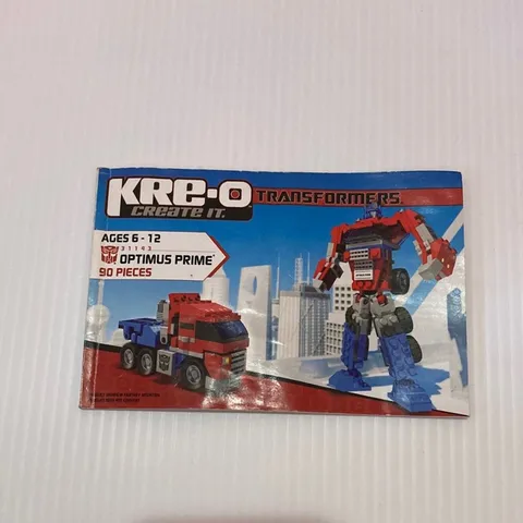 Kre-O Transformers Optimus Prime Booklet manual only