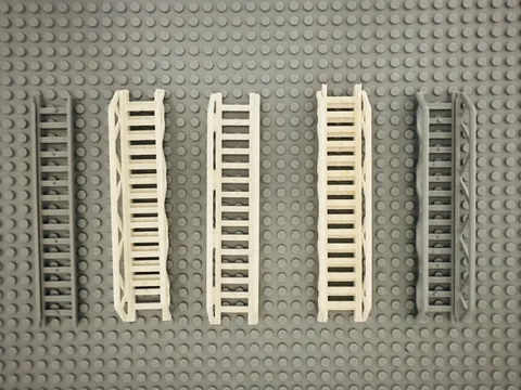Lot Of 5 Random Color Lego Ladder White 420701 Grey 4296335 6296838